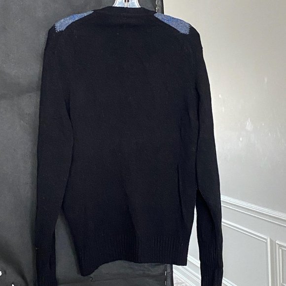 UNISEX V NECK 100% WOOL PARKHURST SWEATER - Picture 2 of 3